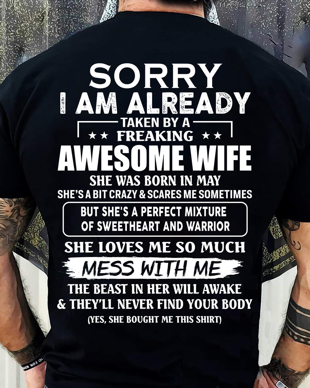 Wife May - Perfect gift for husband From Wife - kien05 (SKU68-86-05)