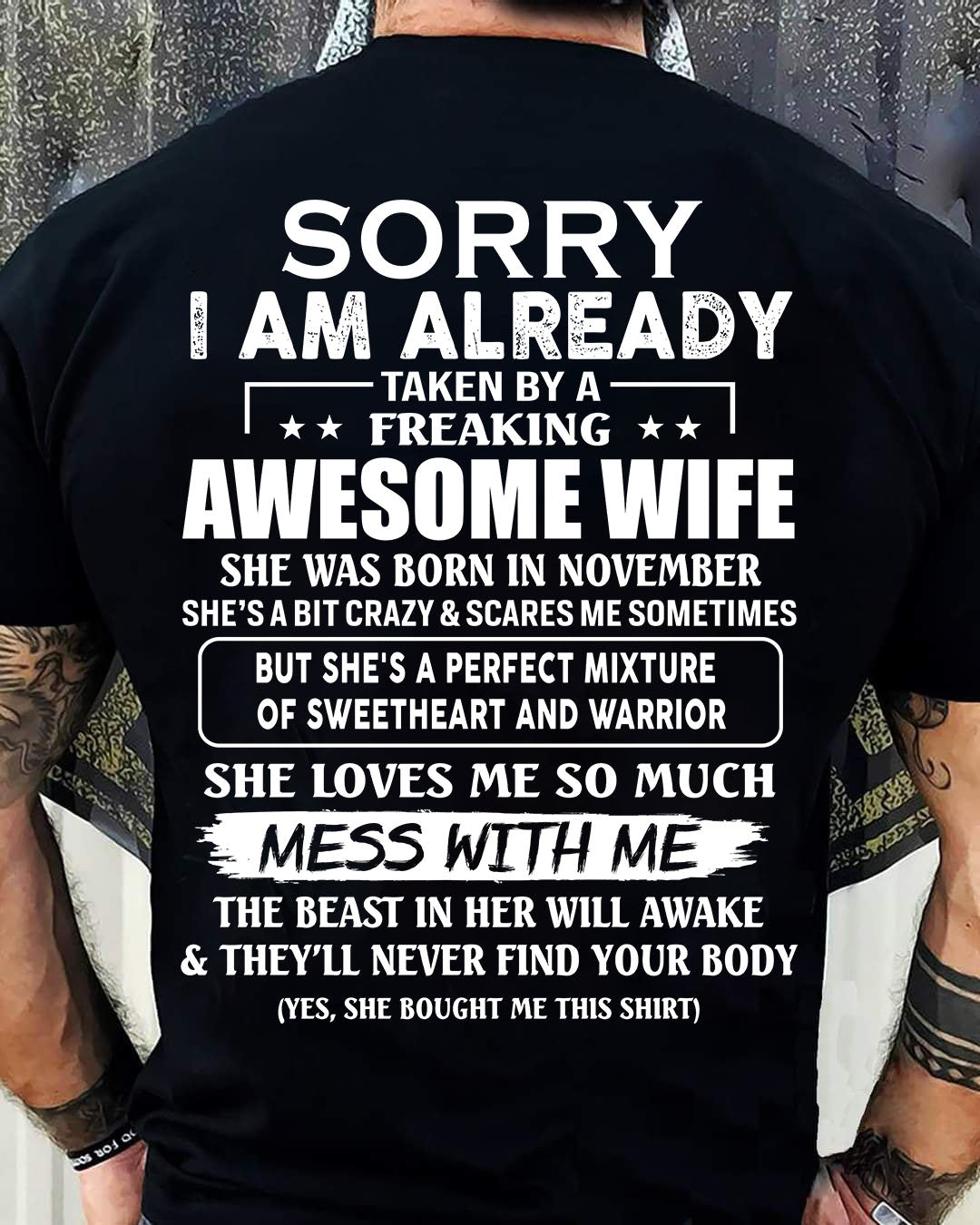 Wife November - Perfect gift for husband From Wife - kien11 (SKU68-86-11)