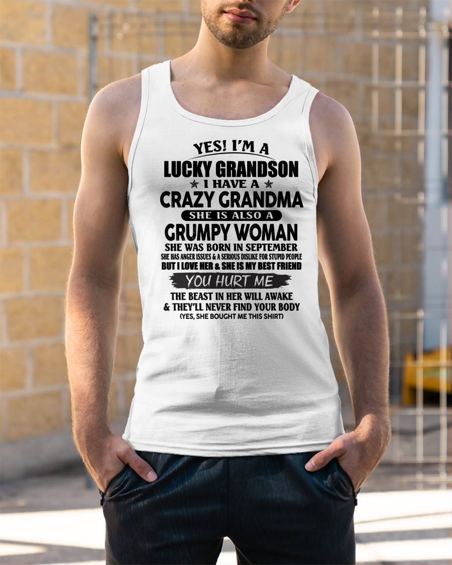 SEPTEMBER - LUCKY GRANDSON OF CRAZY GRANDMA - PERFECT GIFT FROM GRANDMA - kien09 (SKU12-113-09)