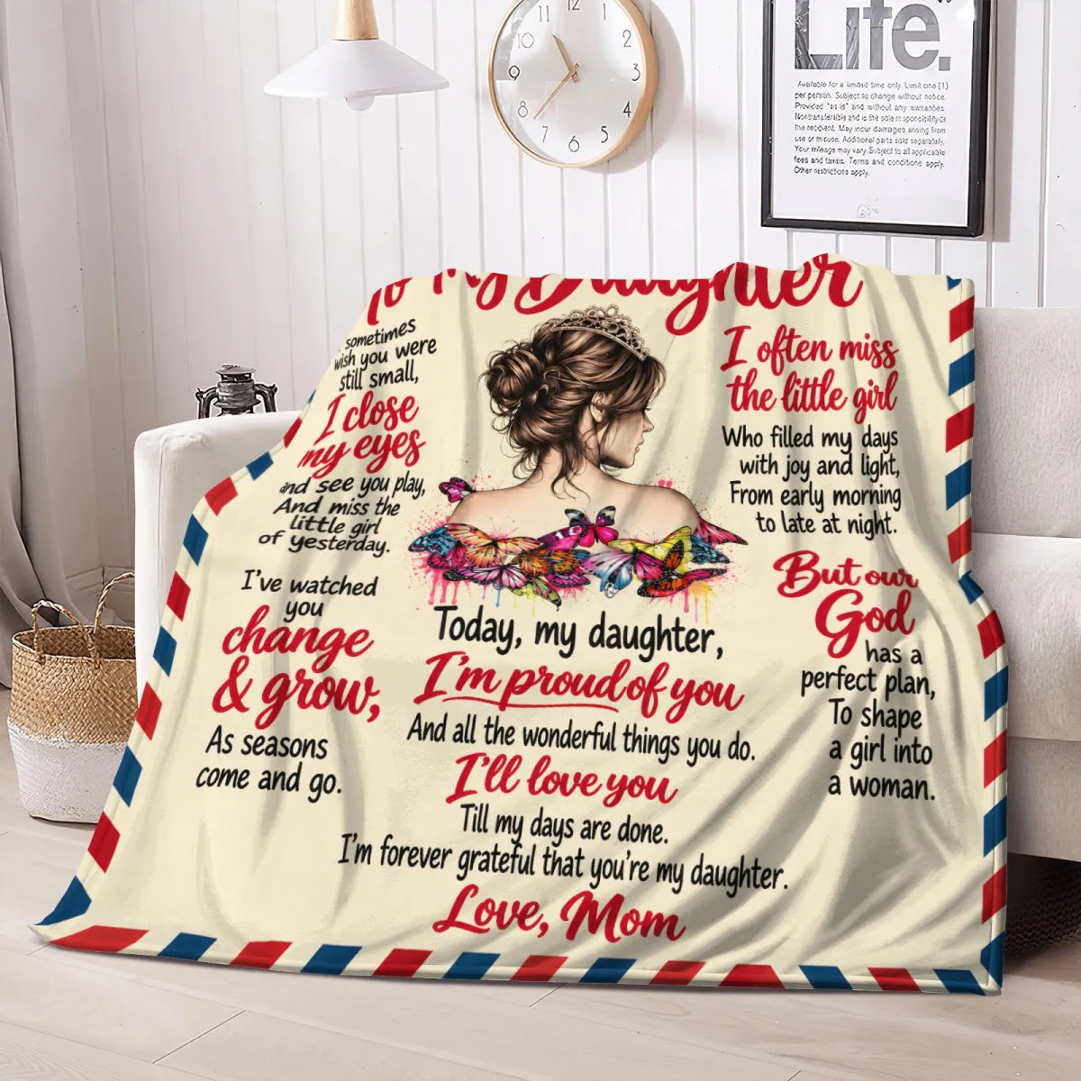 Special Gift For Your Daughter Blanket – Heartwarming Gift From Mom - HLT00 (SKU2610-900)