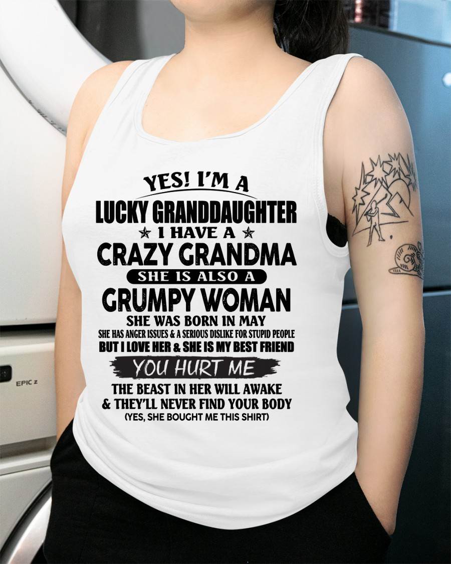 MAY - LUCKY GRANDDAUGHTER OF CRAZY GRANDMA - PERFECT GIFT FROM GRANDMA - kien05 (SKU12-146-05)
