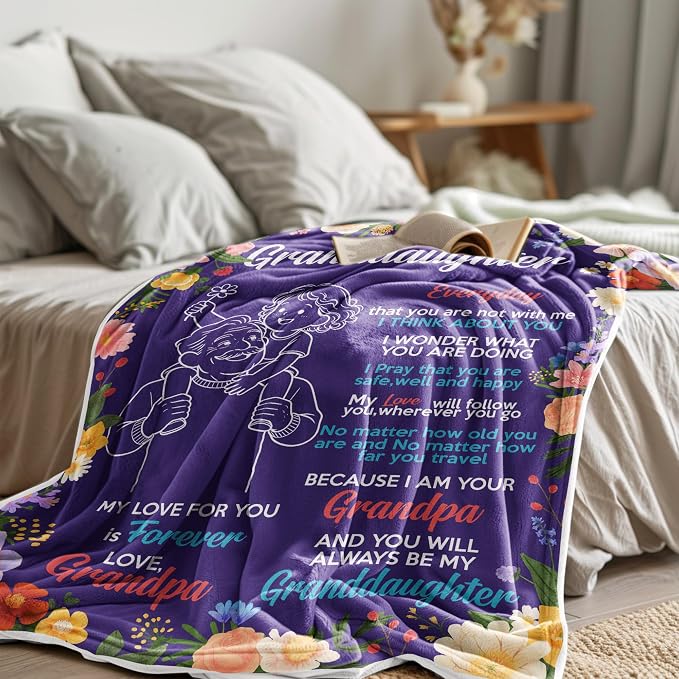 To My Granddaughter Blanket- From Grandpa-HLT00