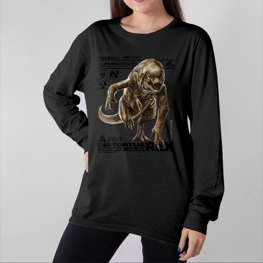 Best Dinosaur Lover Shirt, Funny Dinosaur UnisexT-Shirt/Hoodie/Sweatshirt HLT00 - Jurassic World Rebirth Distortus Rex Ingen Species File T-Shirt