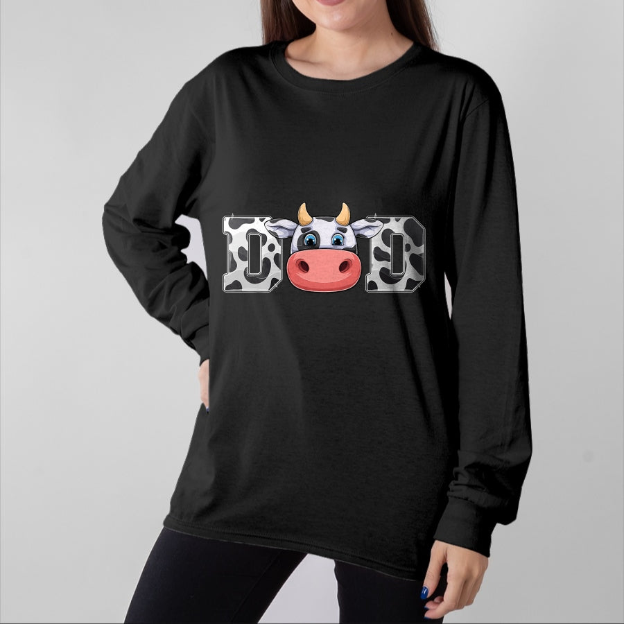 Best Farmer Life Shirt, Funny Farmer UnisexT-Shirt/Hoodie/Sweatshirt HLT00 - Dad Cow Print Cowboy Animal Pattern Farmer Cow Father Dad T-Shirt