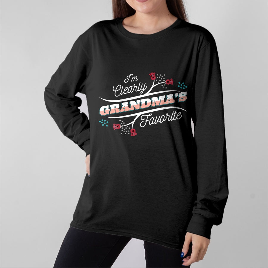 Best Grandpa Shirt, Proud Grandpa Unisex T-Shirt/Hoodie/Sweatshirt HLT00 -I'm Clearly Grandma's Favorite Granddaughter Grandma, T-Shirt