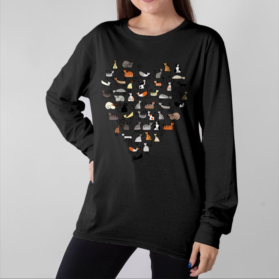 Cat Love Shirt, Funny Cat Lover Gift UnisexT-Shirt/Hoodie/Sweatshirt HLT00 - 50 Cats Fifty Multicolor Cats women_s T-Shirt (1)
