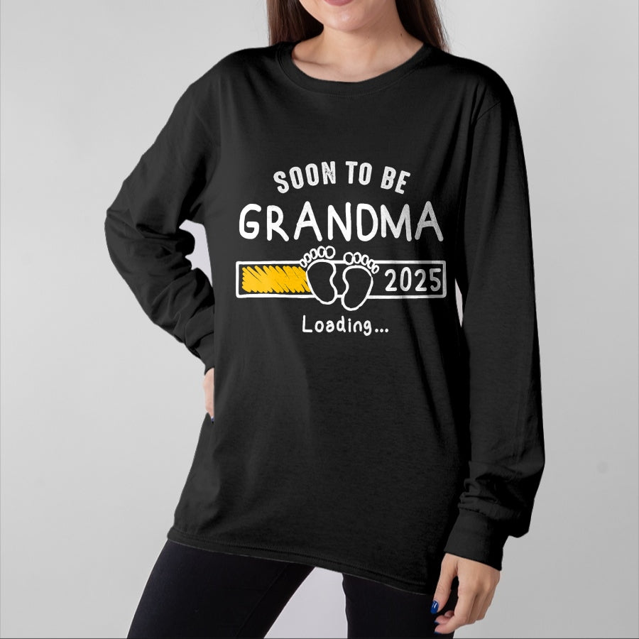 Best Grandpa Shirt, Proud Grandpa Unisex T-Shirt/Hoodie/Sweatshirt HLT00 - Soon to be Grandma 2025 Loading Promoted to Grandma 2025 T-Shirt