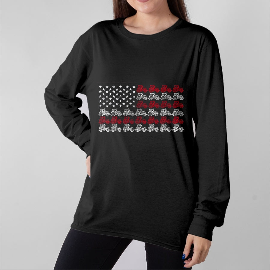 Best Farmer Life Shirt, Funny Farmer UnisexT-Shirt/Hoodie/Sweatshirt HLT00 - Proud Patriotic Freedom Designs Tractor American Flag Farmer T-Shirt - Unisex-AdultsKids, Black, Sh