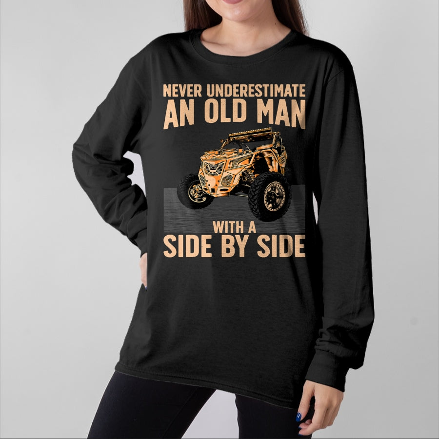 Best Grandpa Shirt, Proud Grandpa Unisex T-Shirt/Hoodie/Sweatshirt HLT00 - Cool SXS For Grandpa Men Dad Offroad UTV ATV Side-By-Side T-Shirt