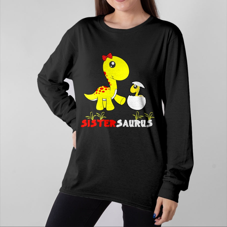 Best Dinosaur Lover Shirt, Funny Dinosaur UnisexT-Shirt/Hoodie/Sweatshirt HLT00 - Sistersaurus T-Rex Dinosaur Sister Dinosaur Sister T-Shirt, Men, Black, 3X-Large