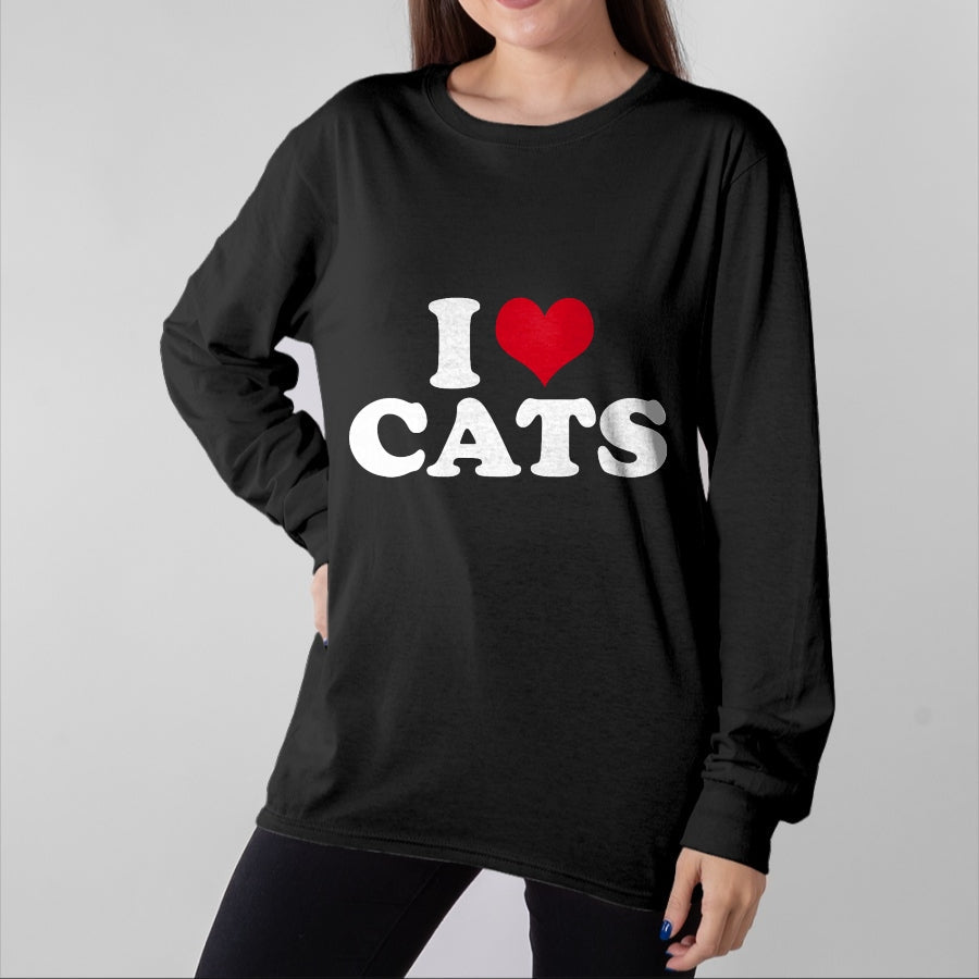 Cat Love Shirt, Funny Cat Lover Gift UnisexT-Shirt/Hoodie/Sweatshirt HLT00 - I Love Cats Cat T-Shirt (1)
