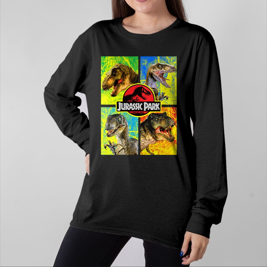 Best Dinosaur Lover Shirt, Funny Dinosaur UnisexT-Shirt/Hoodie/Sweatshirt HLT00 - Jurassic Park Four Different Dinosaur Faces Graphic T-Shirt T-Shirt