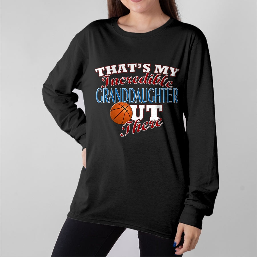 Best Grandpa Shirt, Proud Grandpa Unisex T-Shirt/Hoodie/Sweatshirt HLT00 - Awesome Basketball Granddaughter, Grandma & Grandpa T-Shirt