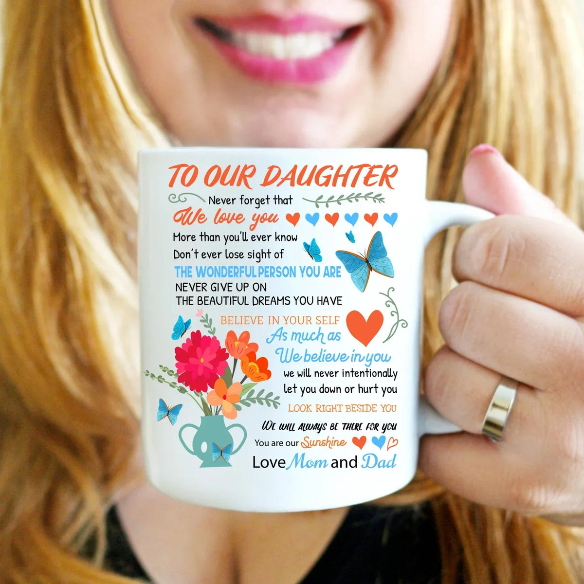 TO DAUGHTER MUG - GIFT FROM MOM & DAD - HLT00
