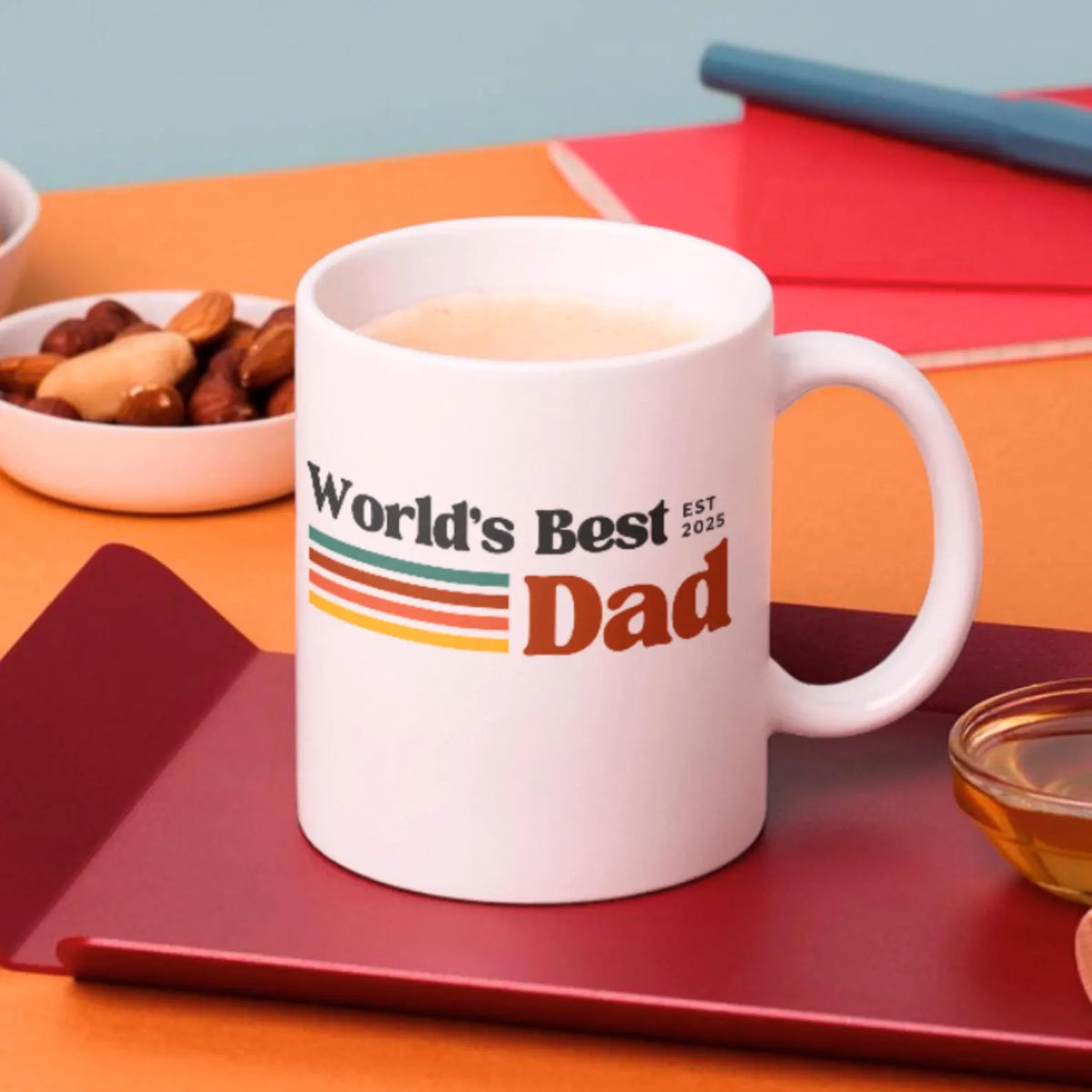 TO THE BEST DAD EST 2025 MUG - GIFT FROM DAUGHTER - HLT00