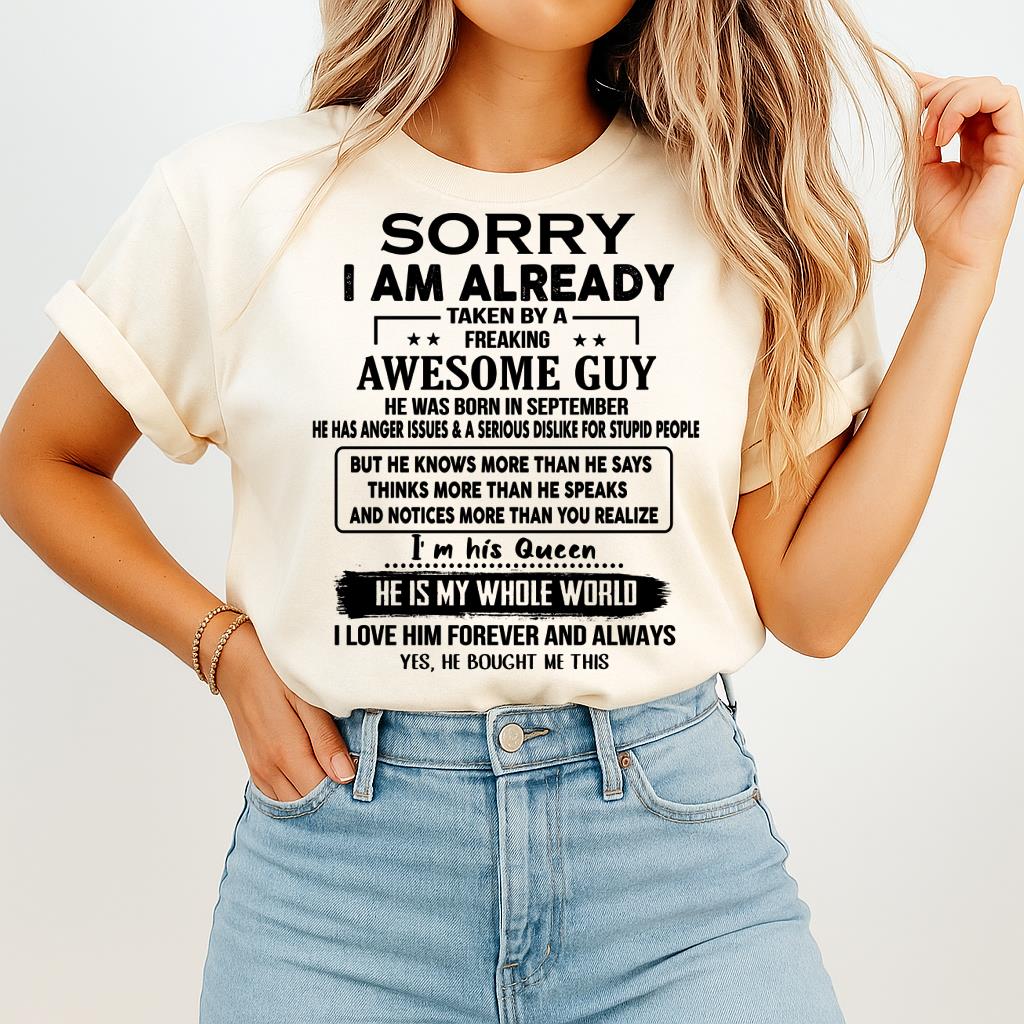September - Awesome Guy - Perfect gift for your girlfriend or wife From Husband - HLT09 (SKUT08-11-09)