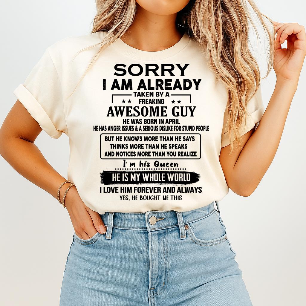 April - Awesome Guy - Perfect gift for girlfriend or wife From Husband - HLT04 (SKUT08-11-04)