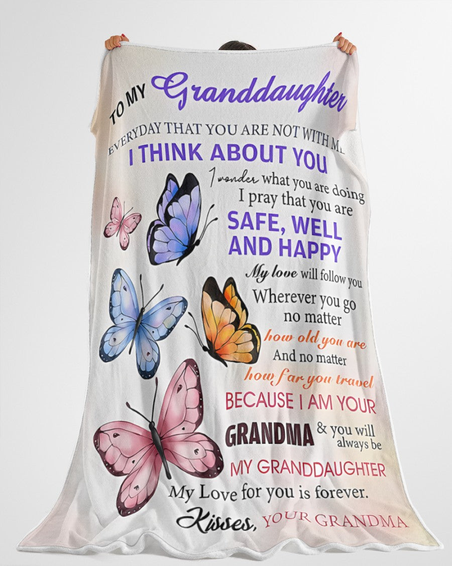 BLANKET FOR GRANDDAUGHTER – COMFORT & WARMTH GIFT FROM GRANDMA Sherpa Fleece Quilt Blanket kien00 (SKUB-BLK-GMD1)