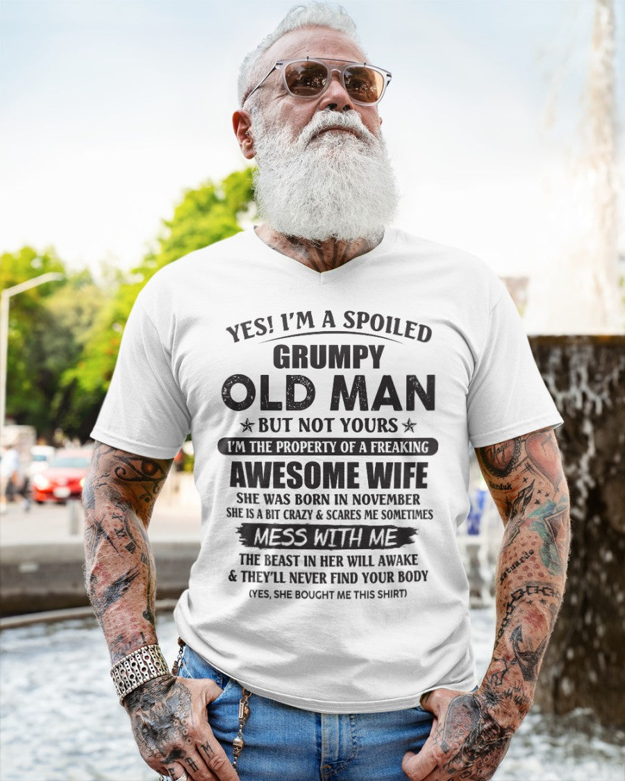 Awesome wife November - Perfect gift for husband from wife - kien11 (SKU96-68-11)