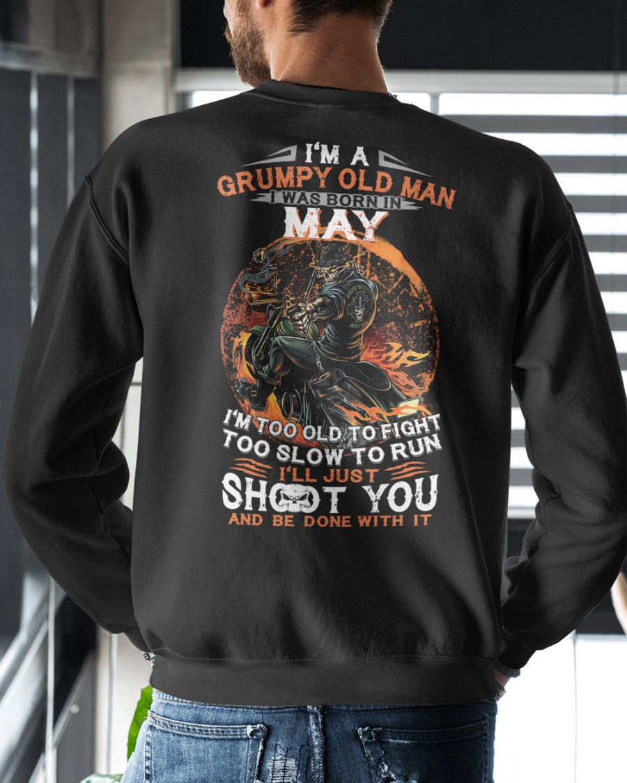 MAY - GRUMPY OLD MAN T-SHIRT – FUNNY BIKER TEE - PERFECT GIFT FOR MEN - HLT05 (SKU07-64-05)