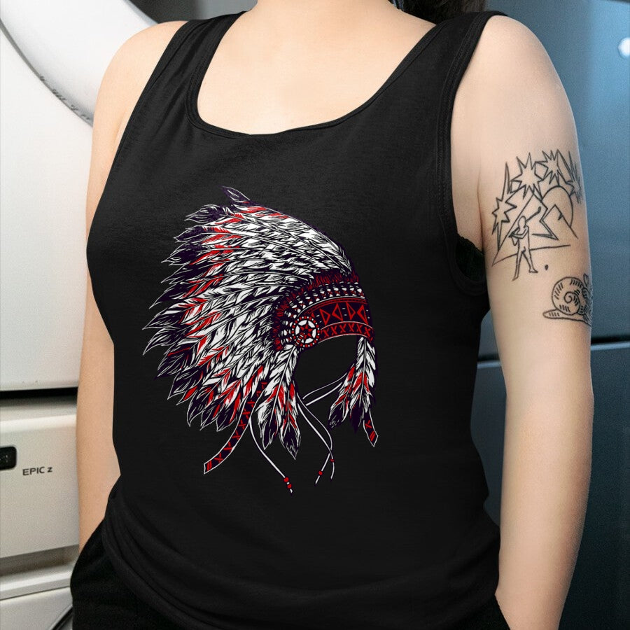 Native American T-Shirts, Vintage Native American Unisex T-Shirt/Hoodie/Sweatshirt HLT00 - Indian Headdress - Native American Roots Indigenous T-Shirt