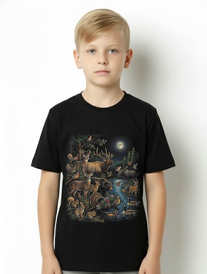 VINTAGE HUNTING WILDLIFE FOREST ANIMAL - SHIRT FOR MEN - HLT00 (SKU2609-TM-05)