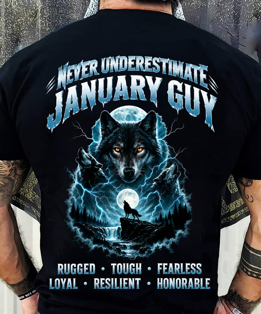 JANUARY — NEVER UNDERESTIMATE THE WOLF WITHIN - SHIRT FOR MEN - HLT01 (SKU2609-123-01)