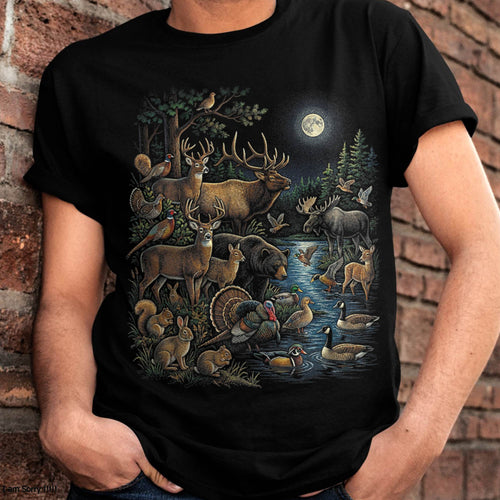 VINTAGE HUNTING WILDLIFE FOREST ANIMAL - SHIRT FOR MEN - HLT00 (SKU2609-TM-05)