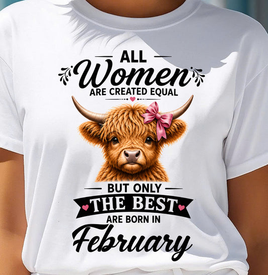 FEBRUARY, WOMEN ARE CREATED EQUAL - SHIRT FOR WOMEN - HLT02 (SKU2608-14-02)