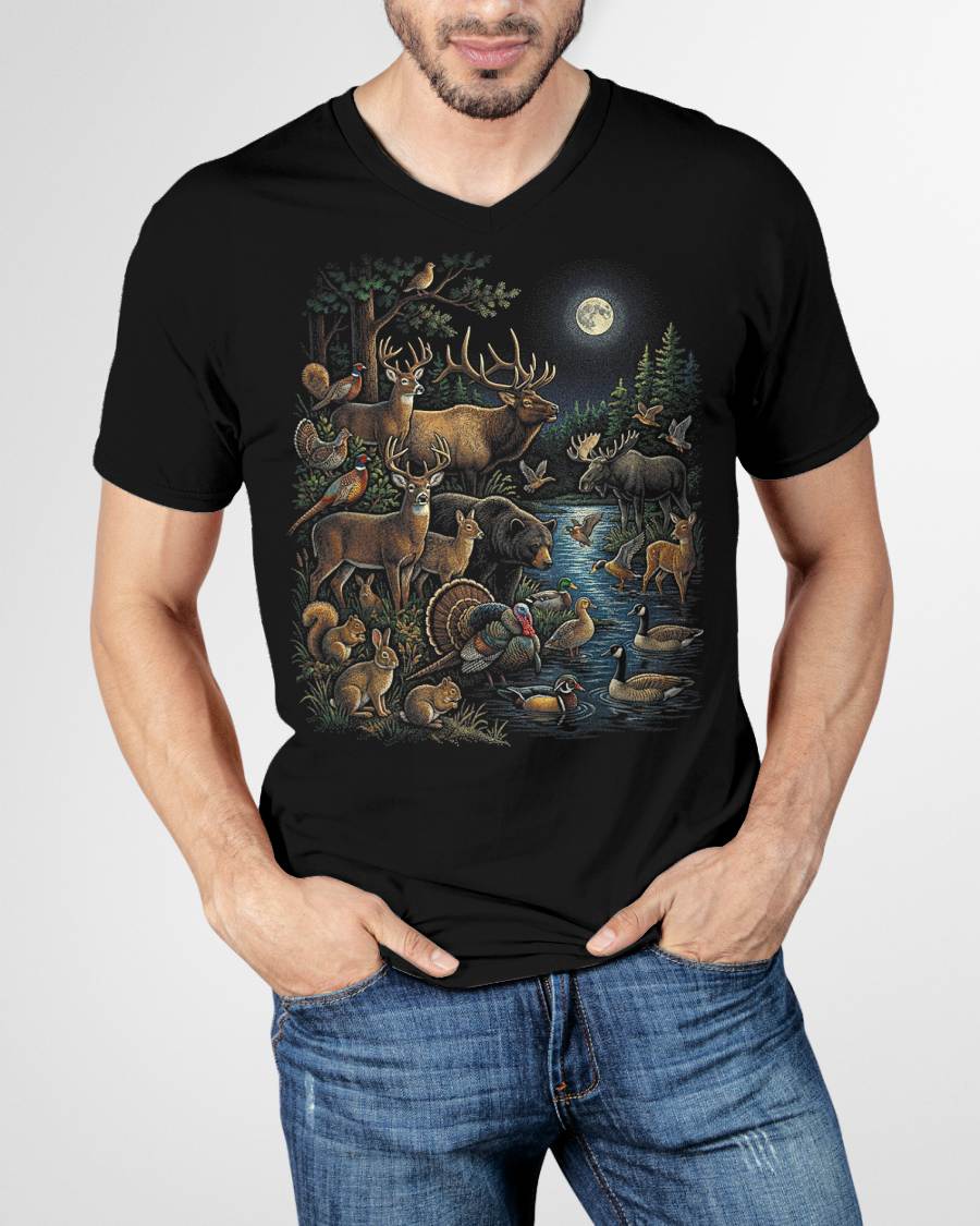 VINTAGE HUNTING WILDLIFE FOREST ANIMAL - SHIRT FOR MEN - HLT00 (SKU2609-TM-05)