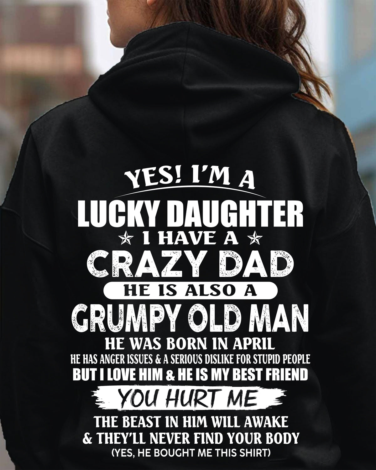 April - Awesome Grumpy Old Dad - Special gift for your daughter From Dad - HLT04 (SKU10-50-04)