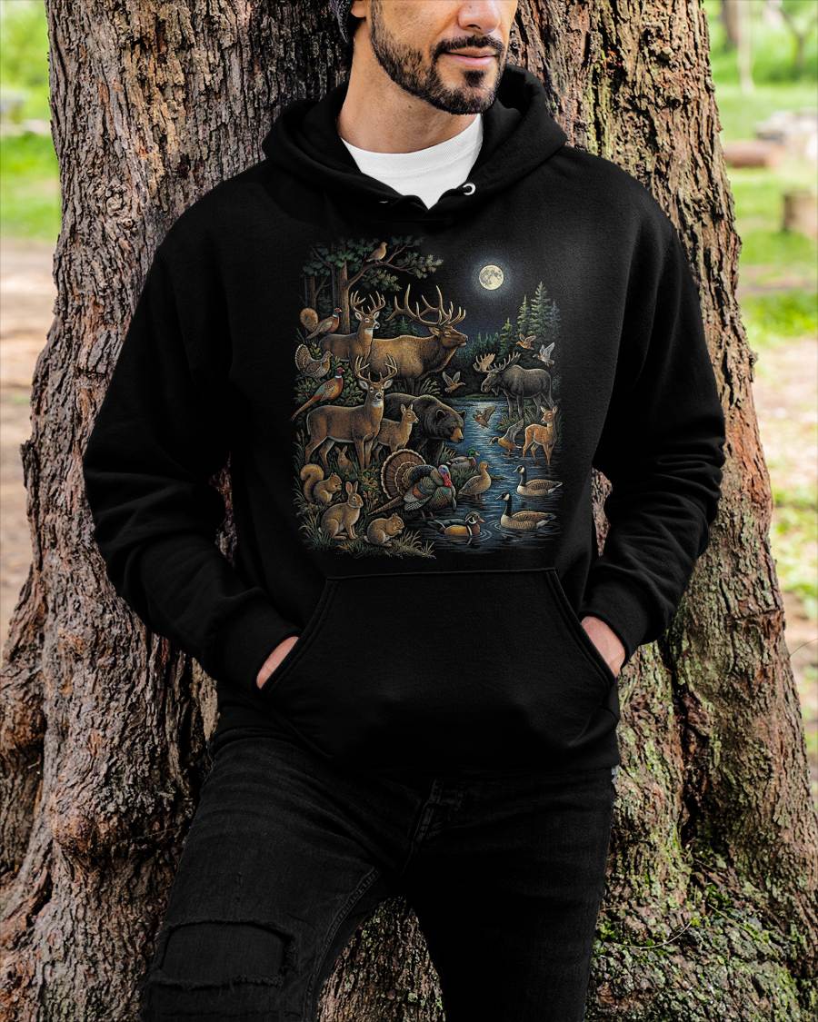VINTAGE HUNTING WILDLIFE FOREST ANIMAL - SHIRT FOR MEN - HLT00 (SKU2609-TM-05)