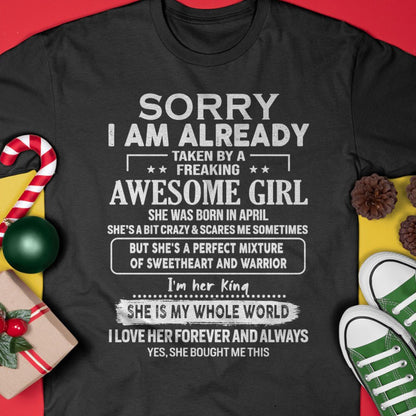April - Awesome Girl - Perfect Gift For Your Boyfriend, Husband From Wife - kien04  (SKU04-86MT-04)