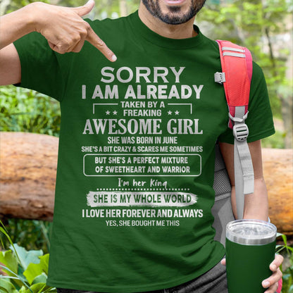 June - Awesome Girl - Perfect Gift For Your Boyfriend, Husband From Wife - kien06 (SKU04-86MT-06)