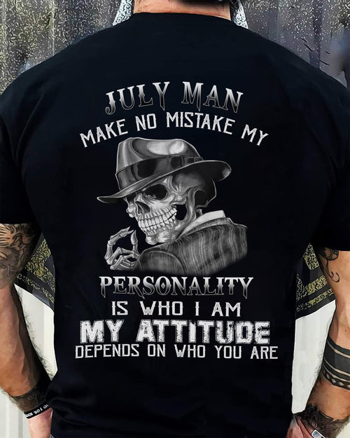 July Man Skull T-Shirt – Personality and Attitude Quote Tee - HLT07 (SKU08-38-07)