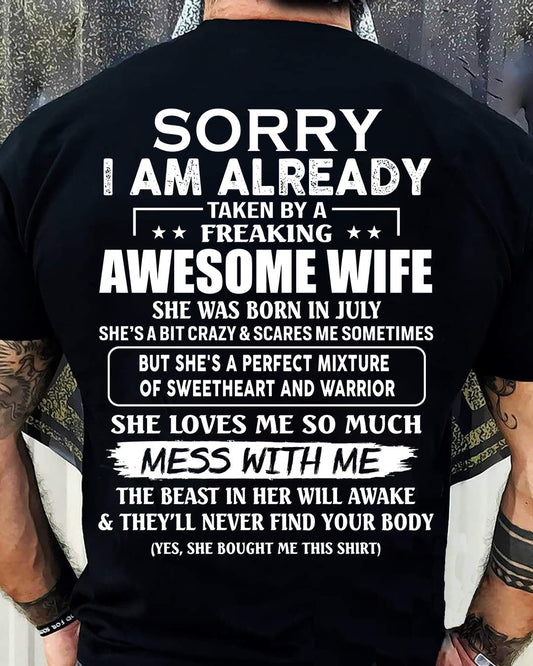 Wife July - Perfect gift for husband From Wife - kien07 (SKU68-86-07)