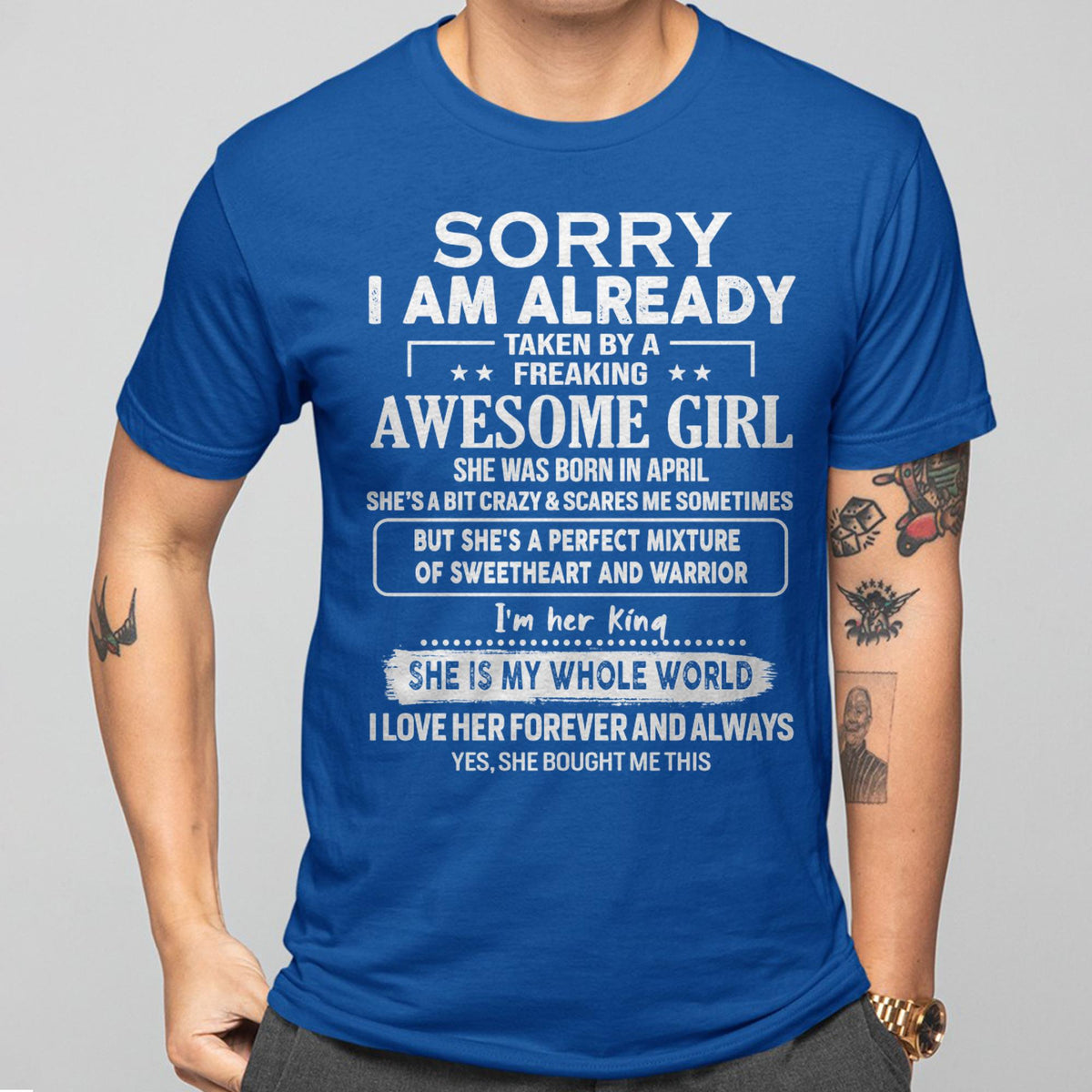 April - Awesome Girl - Perfect Gift For Your Boyfriend, Husband From Wife - kien04  (SKU04-86MT-04)