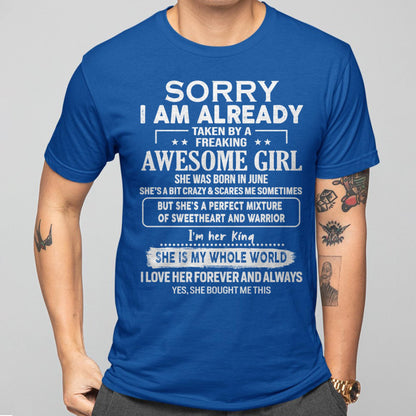 June - Awesome Girl - Perfect Gift For Your Boyfriend, Husband From Wife - kien06 (SKU04-86MT-06)