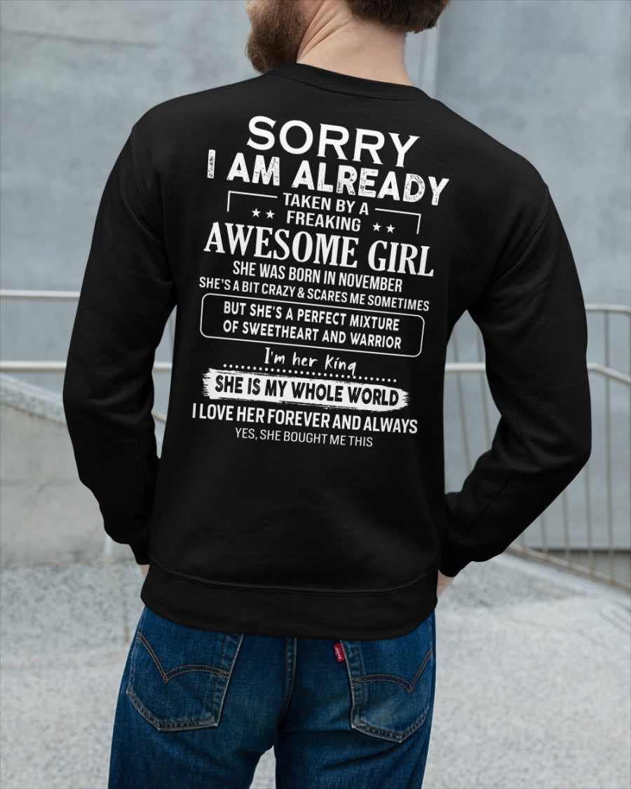 November - Awesome girl - Perfect gift for your boyfriend - (SKU04-86-11) - From Wife kien11