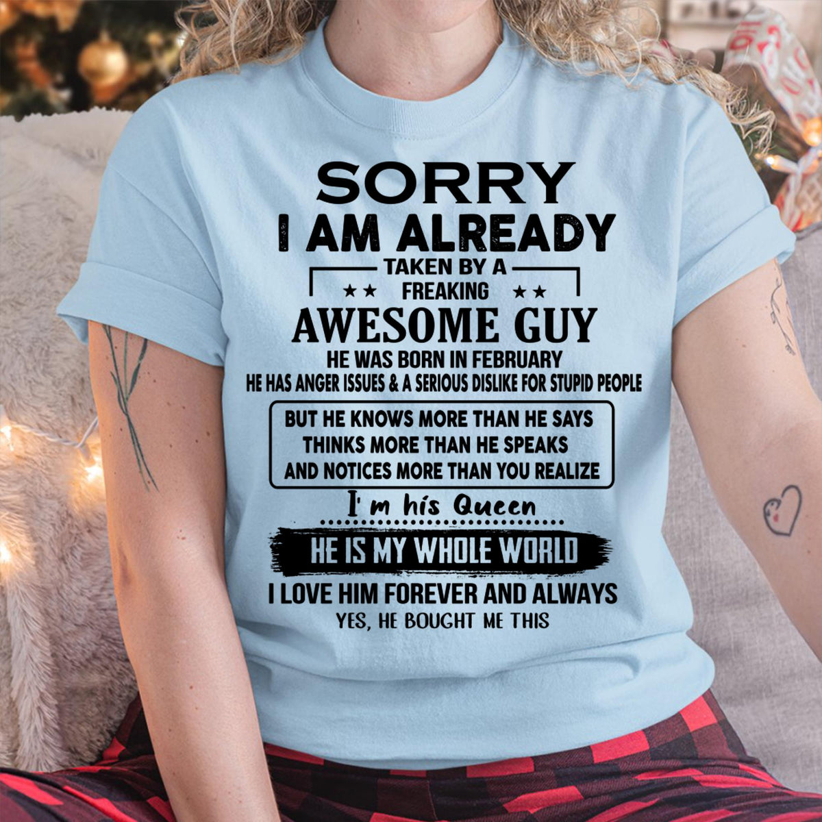 February - Awesome Guy - Perfect gift for your girlfriend or wife from Husband - HLT02(SKUT08-11-02)