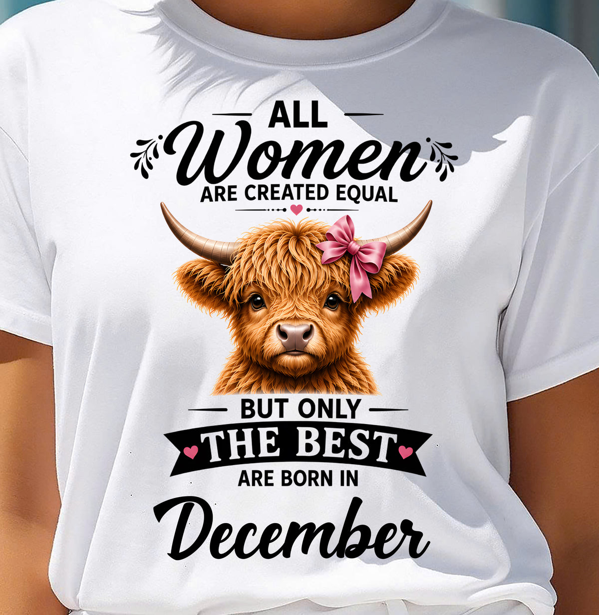 DECEMBER, WOMEN ARE CREATED EQUAL - SHIRT FOR WOMEN - HLT12 (SKU2608-14-12)