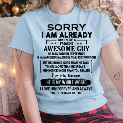 September - Awesome Guy - Perfect gift for your girlfriend or wife  From Husband - HLT09 (SKUT08-11-09)