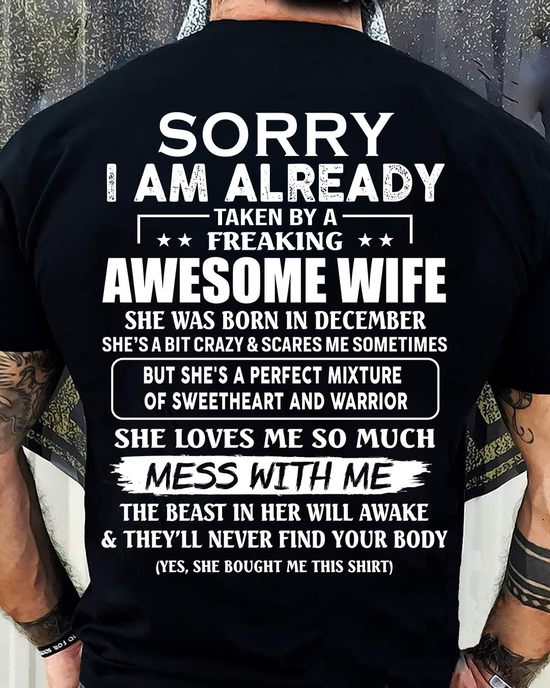 Wife December - Perfect gift for husband From Wife - kien12 (SKU68-86-12)