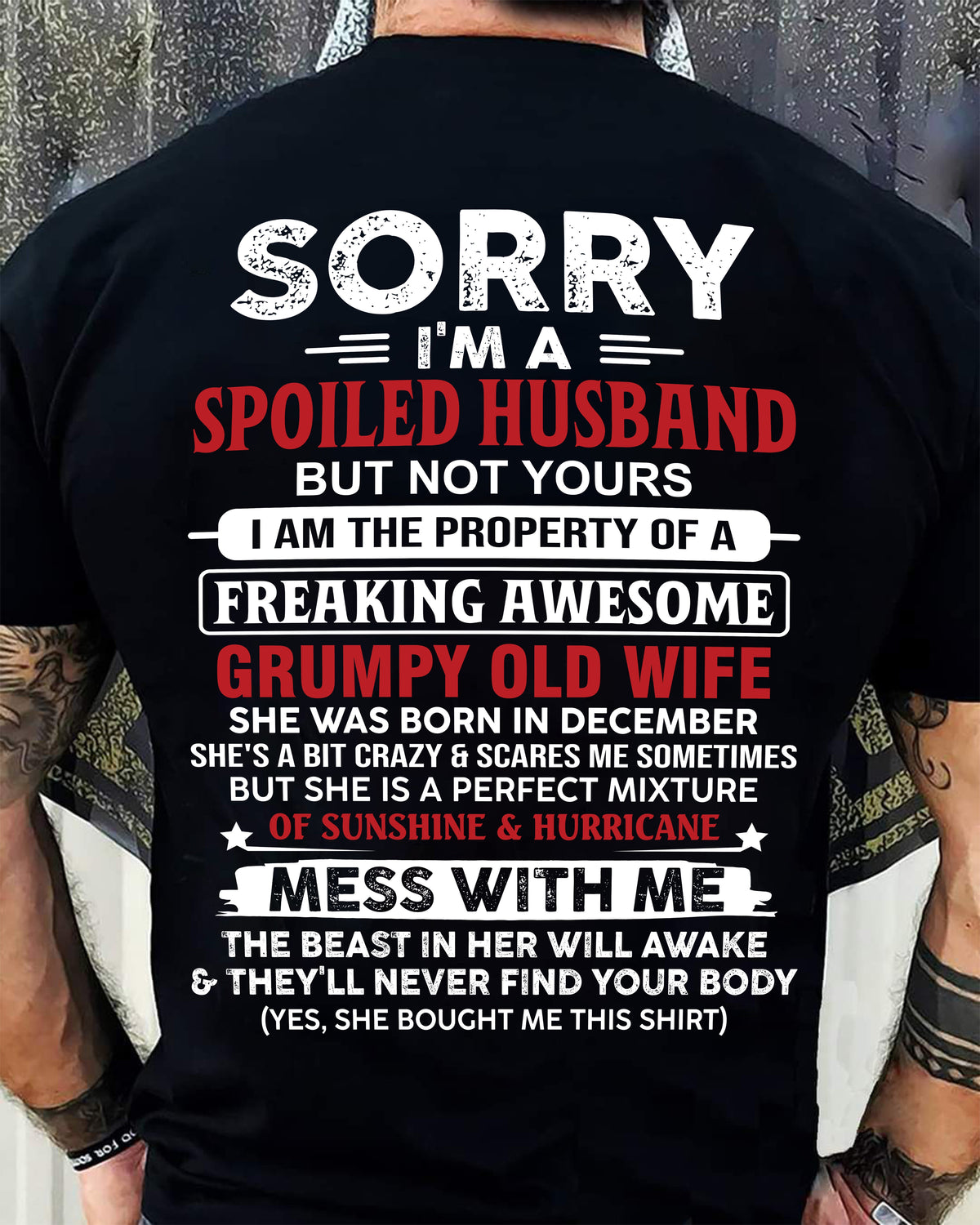 December - Spoiled Husband - Perfect Gift From Wife - HLT12 (SKU11-02-12)
