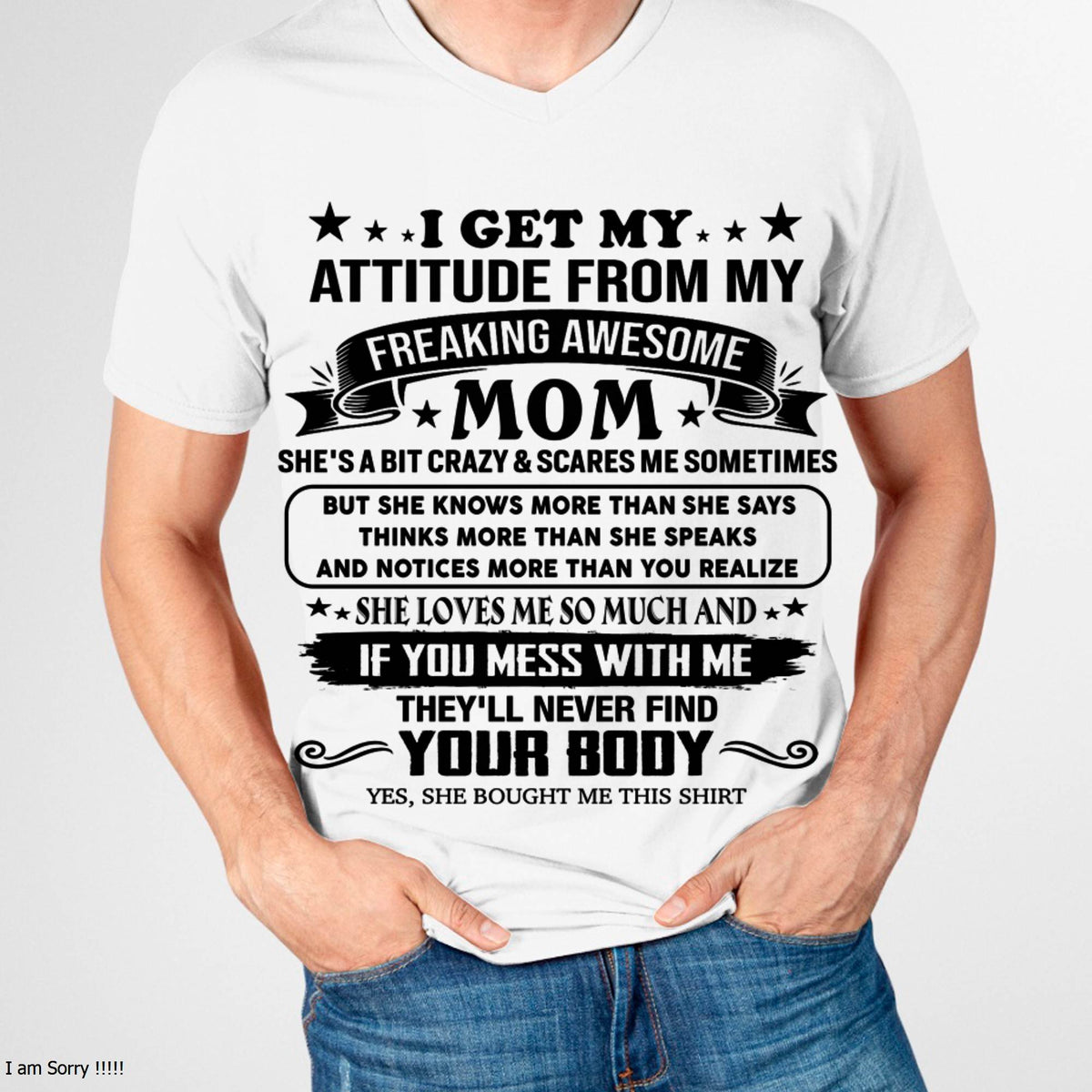 NO MONTH, MY FREAKING AWESOME MOM - SHIRT FROM MOM TO SON - KIEN00 (SKU2603-338-00)