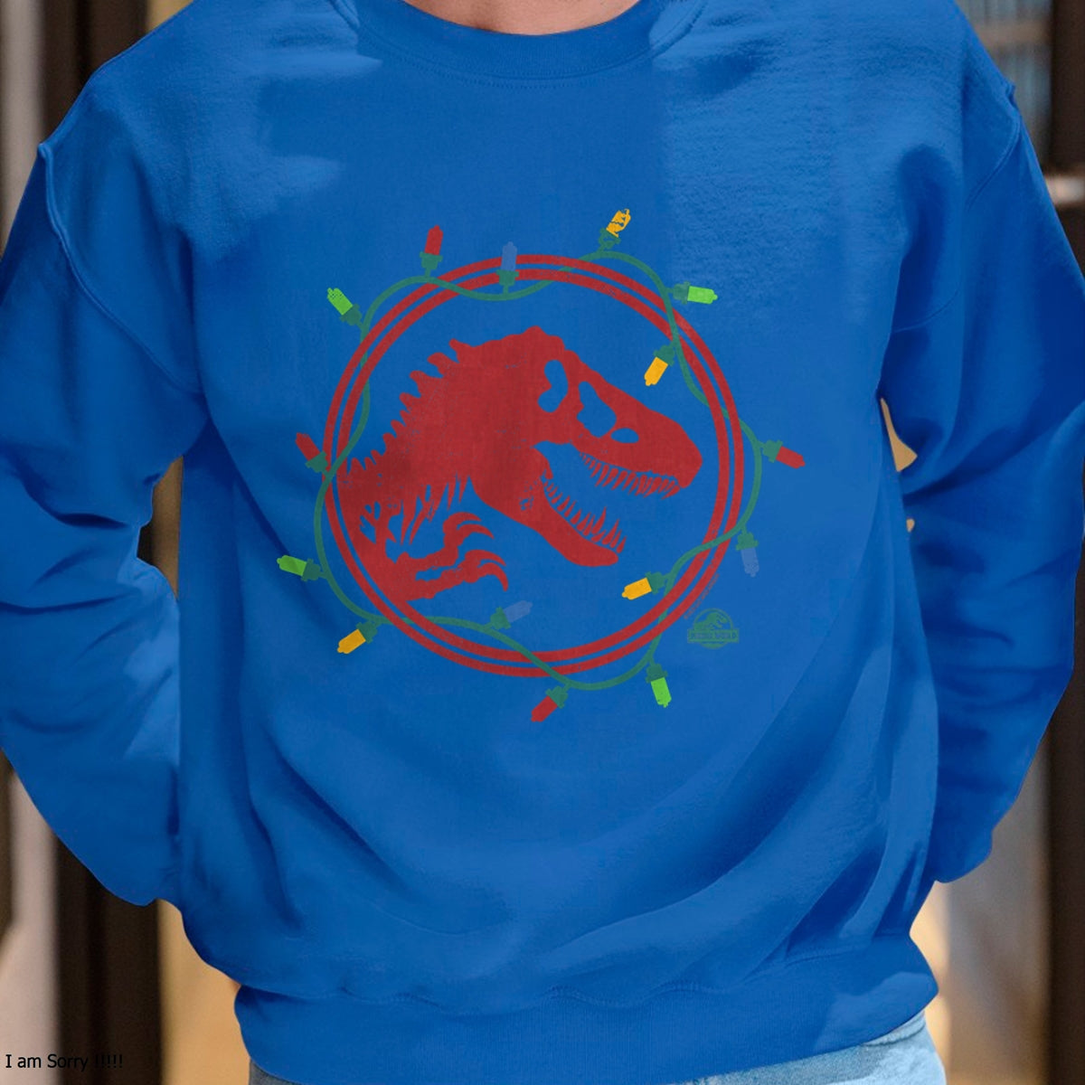 Christmas Shirts for Family, Funny christmas shirts, Christmas Unisex T-Shirt/Hoodie/Sweatshirt HLT00 - Jurassic World T-Rex Christmas Lights T-Shirt