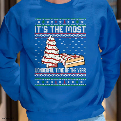 Christmas Shirts for Family, Funny christmas shirts, Christmas Unisex T-Shirt/Hoodie/Sweatshirt HLT00 - It's The Most Wonderful Time Of The Year Christmas tree cake T-Shirt