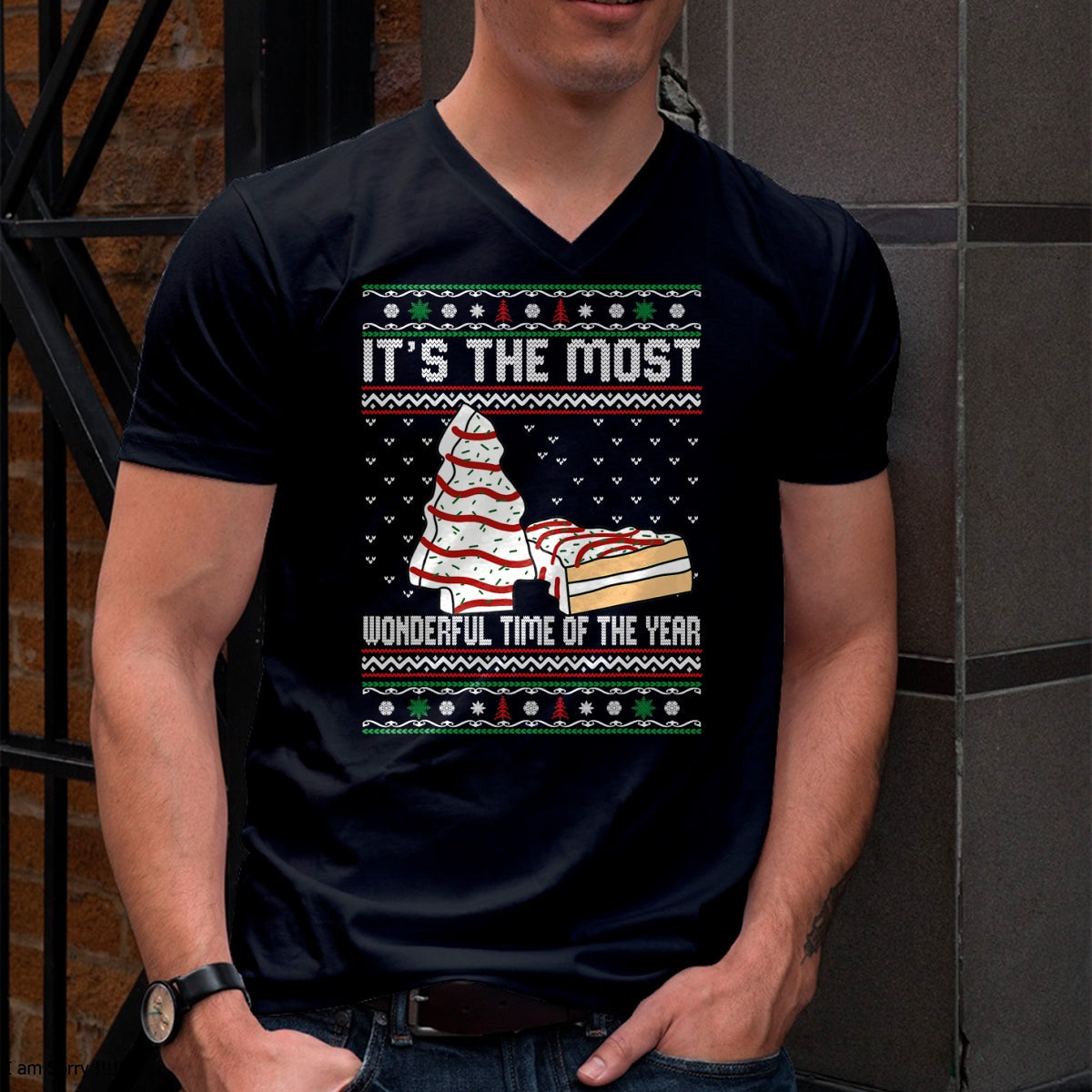 Christmas Shirts for Family, Funny christmas shirts, Christmas Unisex T-Shirt/Hoodie/Sweatshirt HLT00 - It's The Most Wonderful Time Of The Year Christmas tree cake T-Shirt