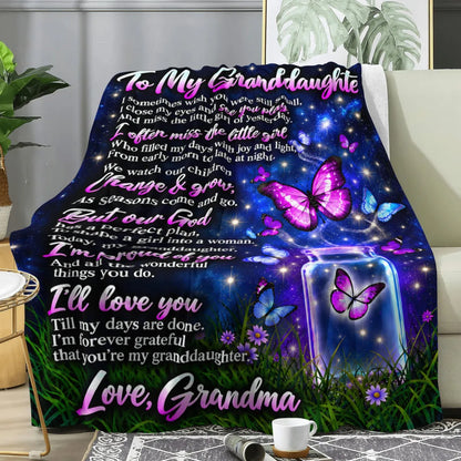 To My Granddaughter Blanket – Forever Loved, Gift from Grandma - HLT00 (SKU2610-676)
