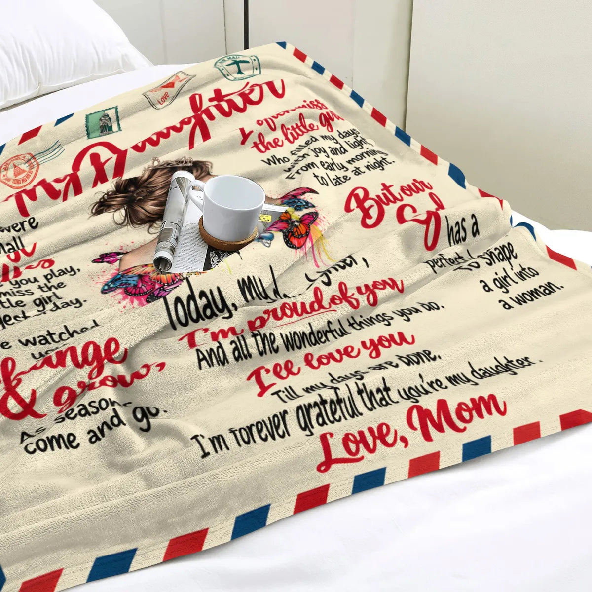 Special Gift For Your Daughter Blanket – Heartwarming Gift From Mom - HLT00 (SKU2610-900)